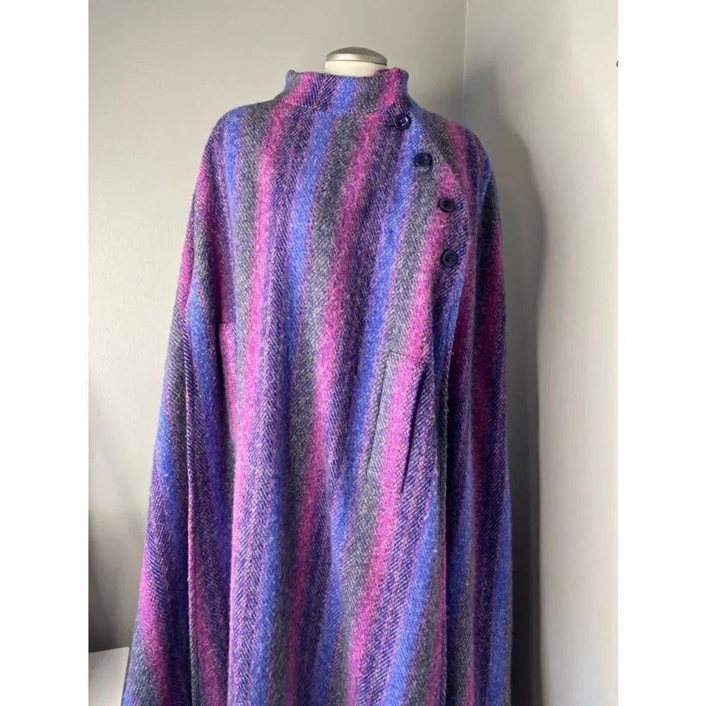 🛍️Jimmy Hourihan 1970s Irish Wool & Made in Ireland Cape/Coat RARE FIND Stunning - Picture 17 of 17